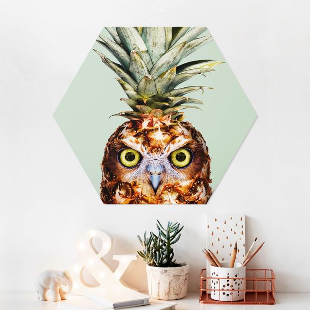 Quadros frutas Pineapple With Owl