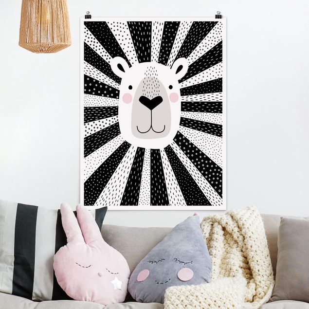 decoração para quartos infantis Zoo With Patterns - Lion