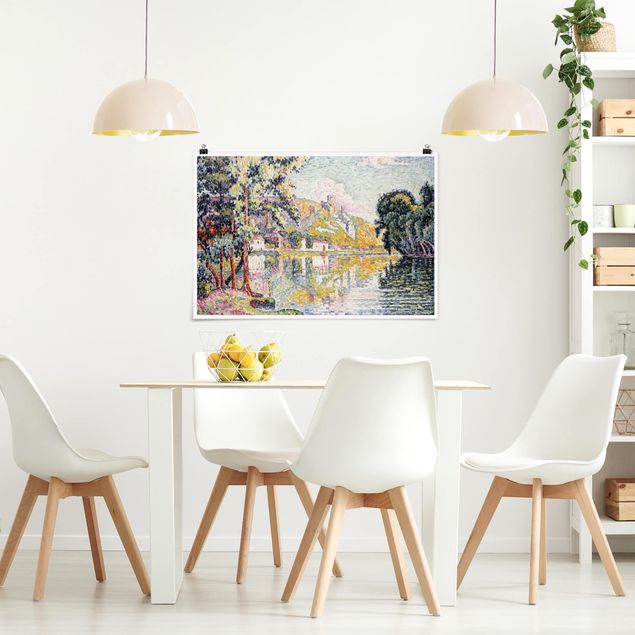 Quadros movimento artístico Pós-impressionismo Paul Signac - Les Andelys, Le Château Gaillard