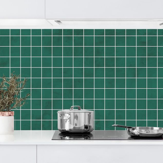 decoraçoes cozinha Mosaic Concrete Tiles - Green