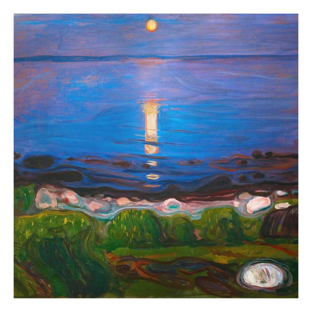 Quadros por movimento artístico Edvard Munch - Summer Night On The Sea Beach