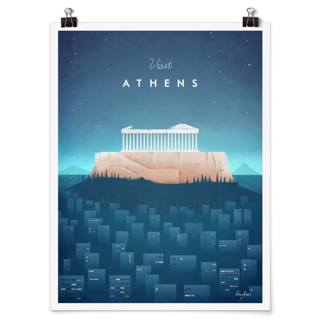 Posters quadros famosos Travel Poster - Athens