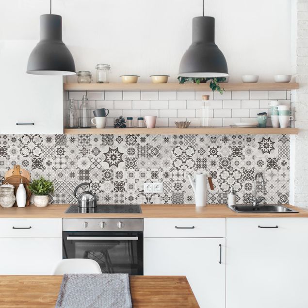 Backsplash de cozinha imitação azulejos Ceramic Tiles Agadir Grey