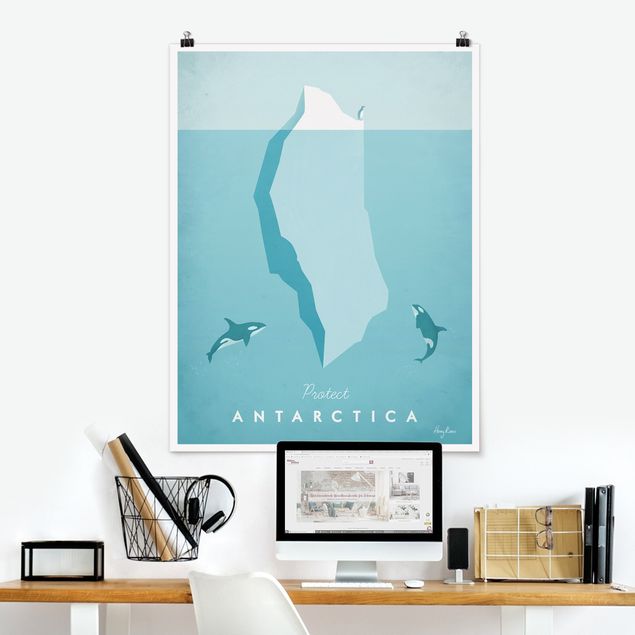 decoraçao para parede de cozinha Travel Poster - Antarctica
