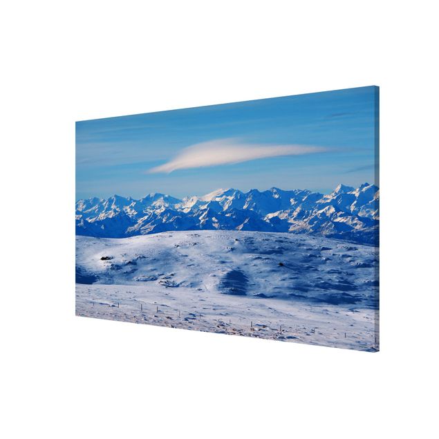 quadros de paisagens Snowy Mountain Landscape