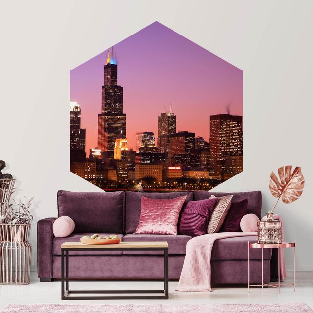 papéis de parede cidade Chicago Skyline