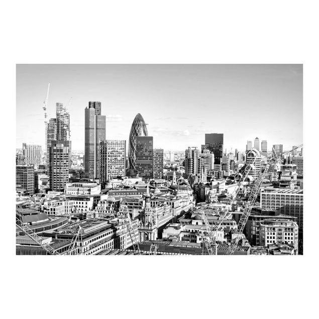 mural para parede City Of London Black And White