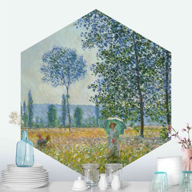 Quadros movimento artístico Impressionismo Claude Monet - Fields In Spring