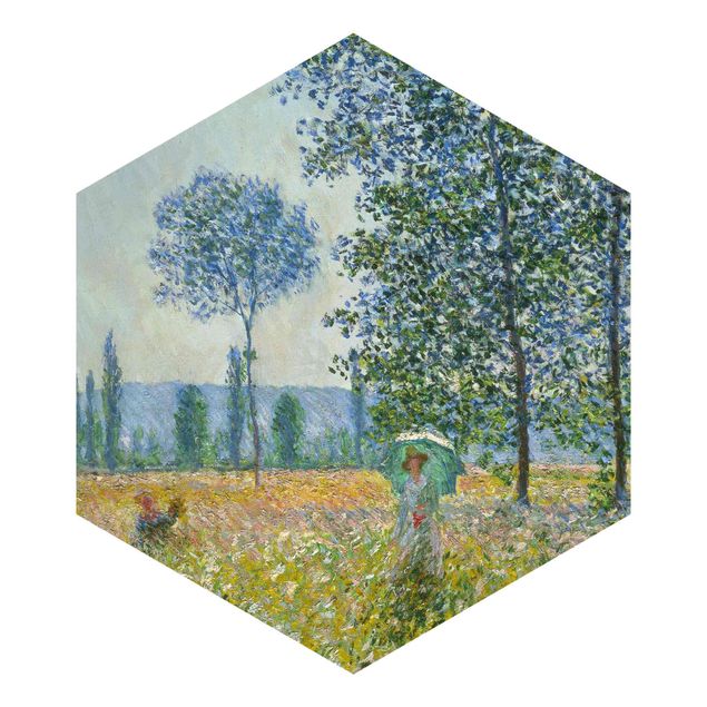 papel de parede floral Claude Monet - Fields In Spring