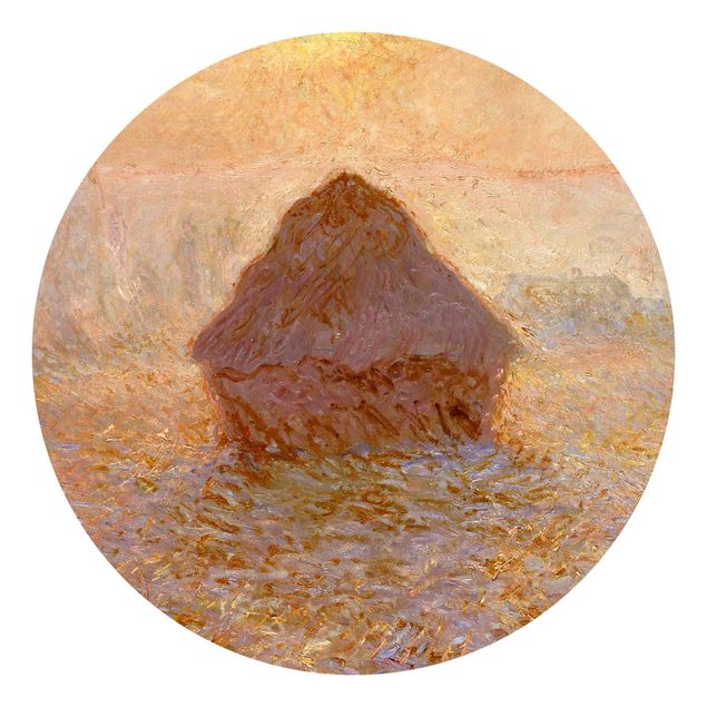 Papel de parede pôr-do-sol Claude Monet - Haystack In The Mist