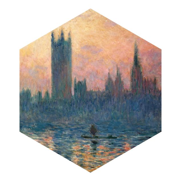 papel de parede moderno Claude Monet - London Sunset