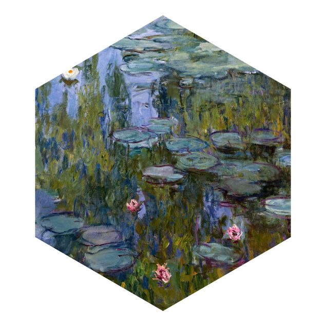 papel de parede para quarto de casal moderno Claude Monet - Water Lilies (Nympheas)