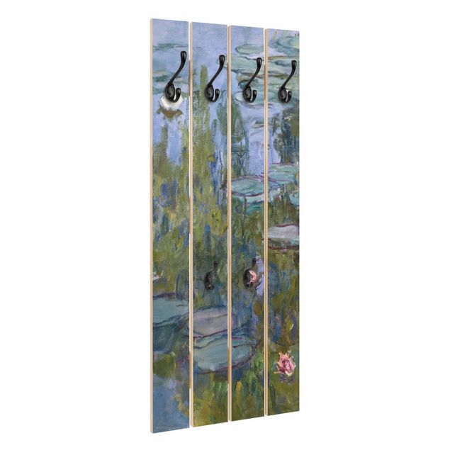 Cabides de parede imitação madeira Claude Monet - Water Lilies (Nympheas)