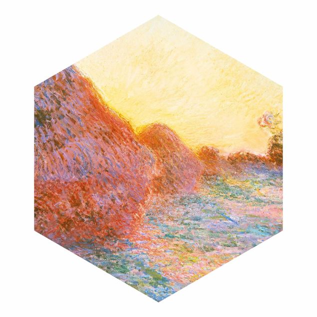 papel de parede com paisagem Claude Monet - Straw Barn