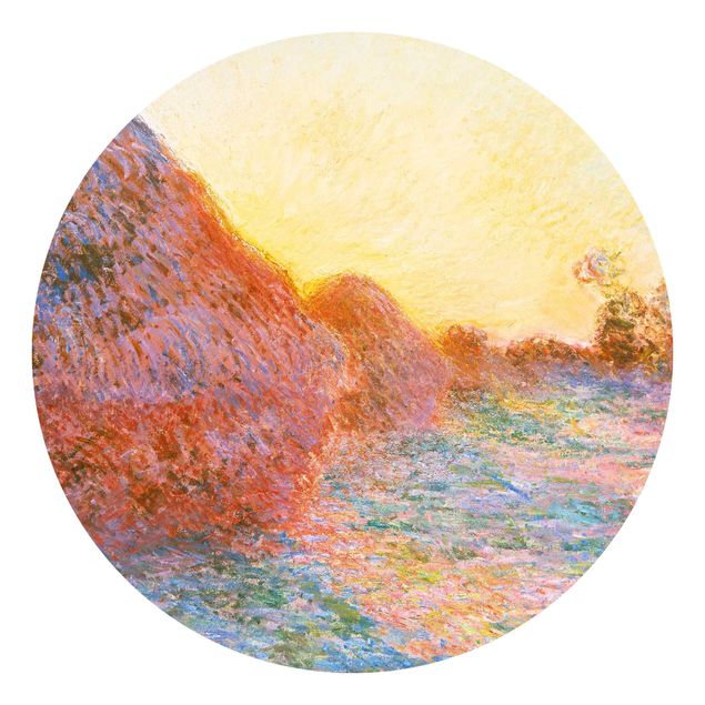 Papel de parede pôr-do-sol Claude Monet - Haystack In Sunlight