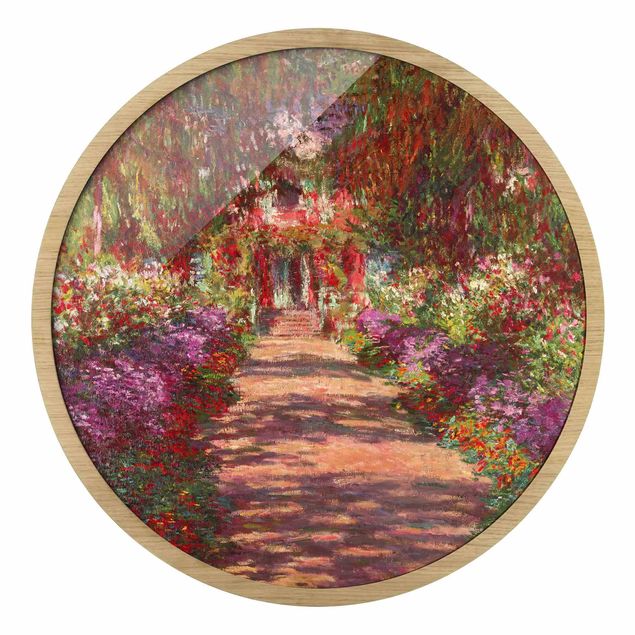 Quadros famosos Claude Monet - Pathway In Monet's Garden At Giverny