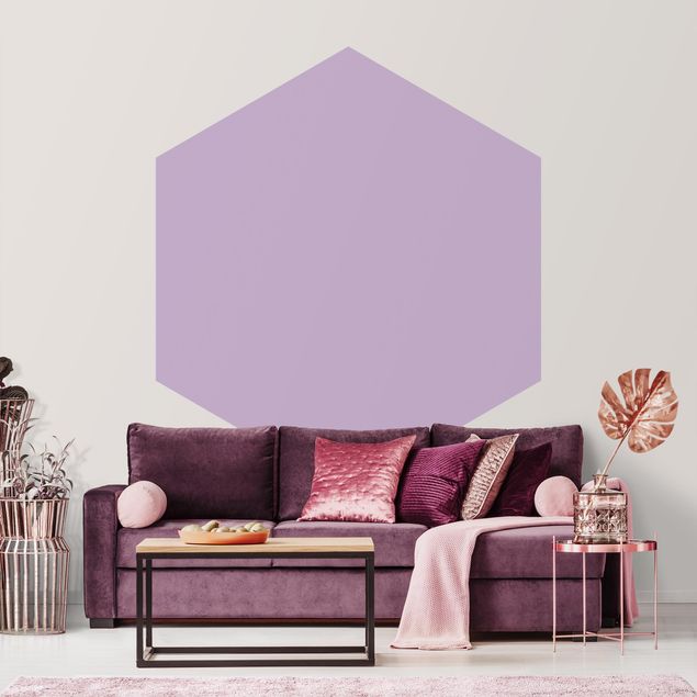 Papel de parede hexagonal Colour Lavender