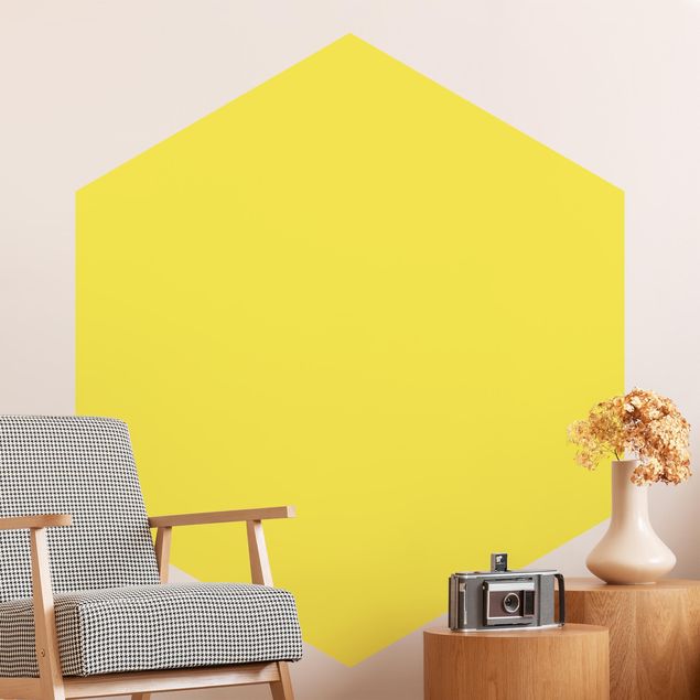 papel de parede moderno para sala Colour Lemon Yellow