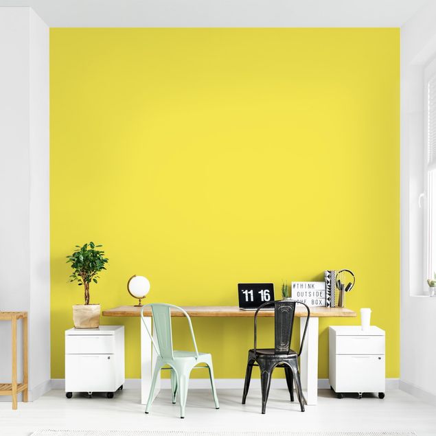 Papel de parede liso Colour Lemon Yellow
