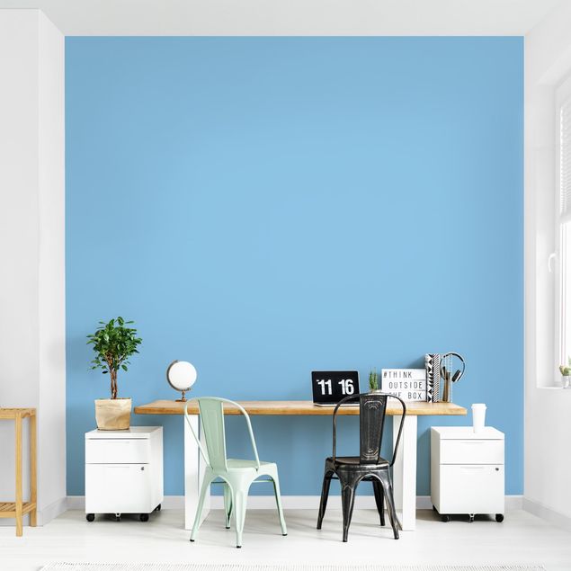 Papel de parede liso Colour Light Blue