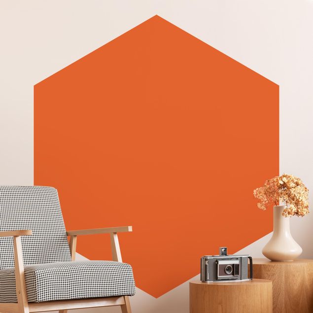papel de parede para quarto de casal moderno Colour Orange