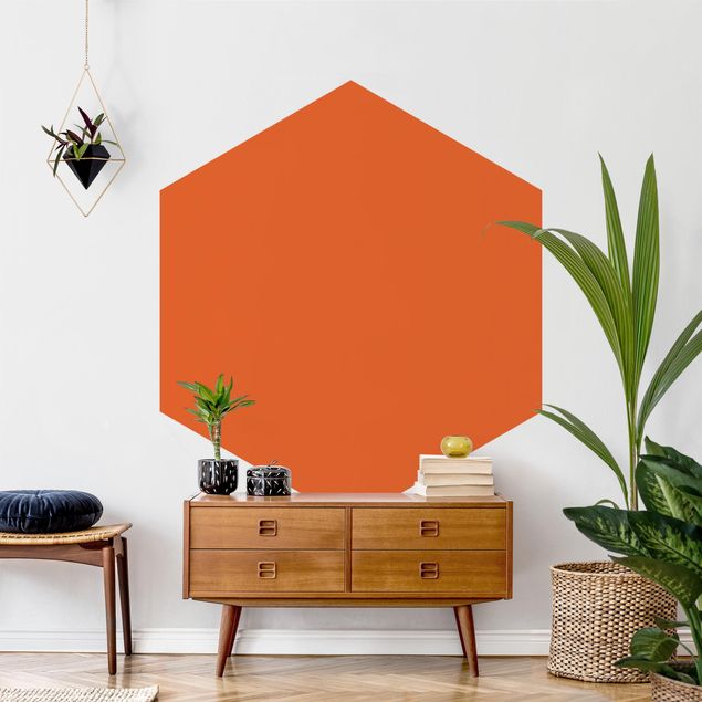 Papel de parede hexagonal Colour Orange