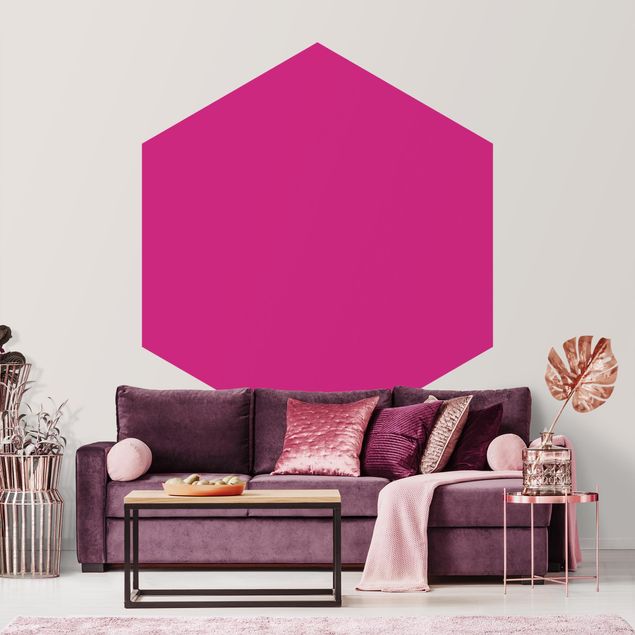 Papel de parede hexagonal Colour Pink