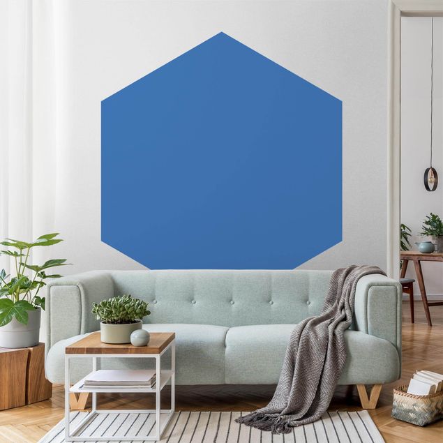 Papel de parede hexagonal Colour Royal Blue