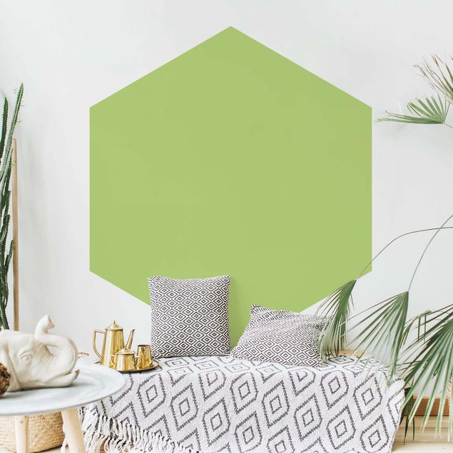 Papel de parede hexagonal Colour Spring Green