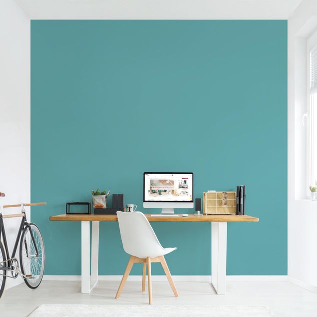 papel de parede para quarto de casal moderno Colour Turquoise