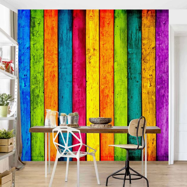 Papel de parede padrões Colourful Palisade