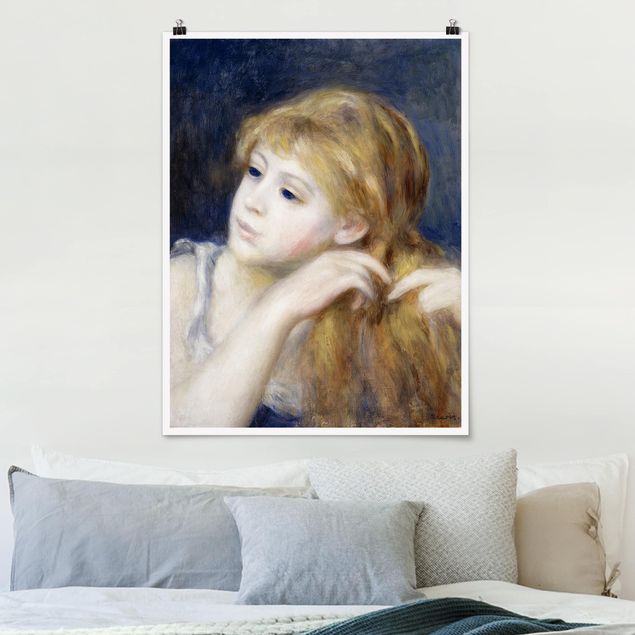 decoraçao para parede de cozinha Auguste Renoir - Head of a Young Woman