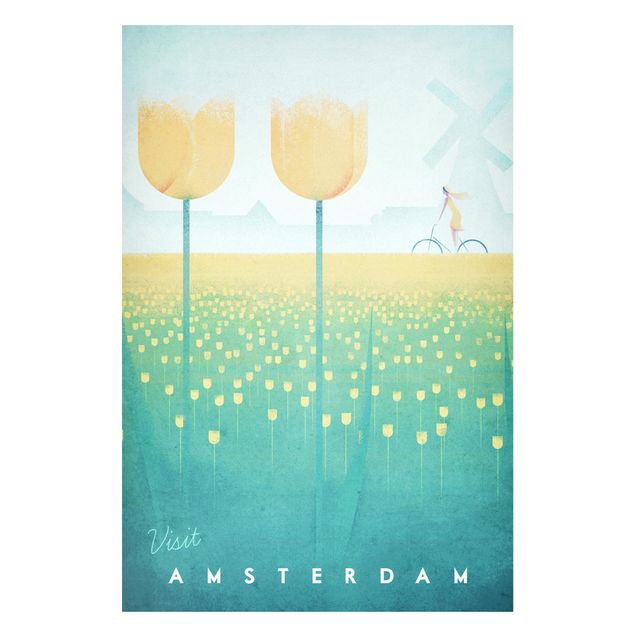 Quadros magnéticos flores Travel Poster - Amsterdam