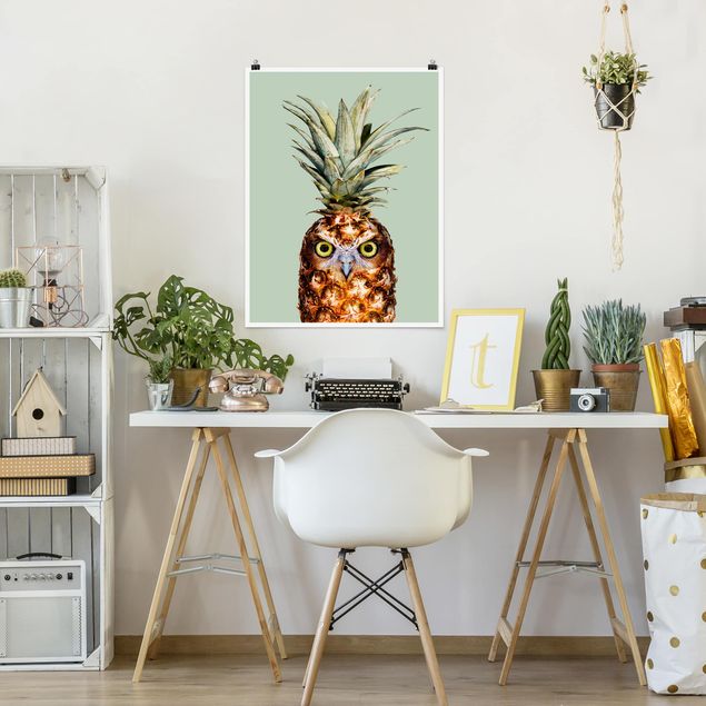 Posters quadros famosos Pineapple With Owl