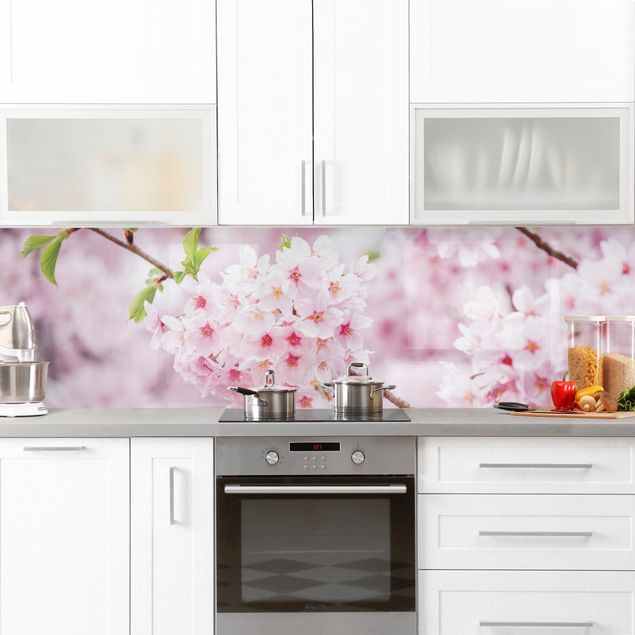 Backsplash de cozinha cidades e paisagens urbanas Japanese Cherry Blossoms