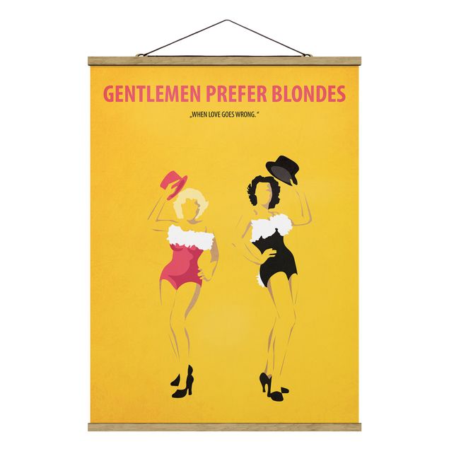 quadros modernos para quarto de casal Film Poster Gentlemen Prefer Blondes