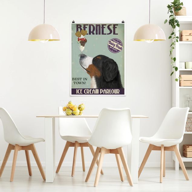 Posters frases Bernese Mountain Dog With Ice