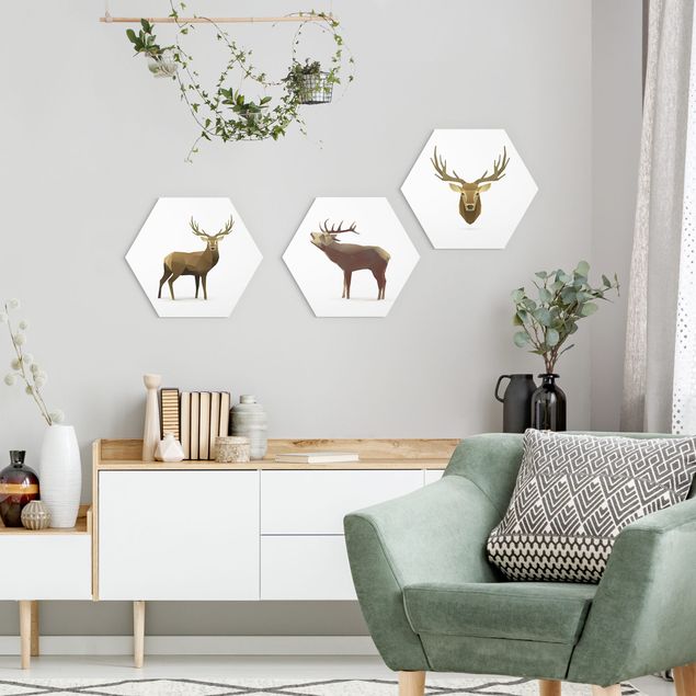 Quadros modernos Poligon Deer Collection