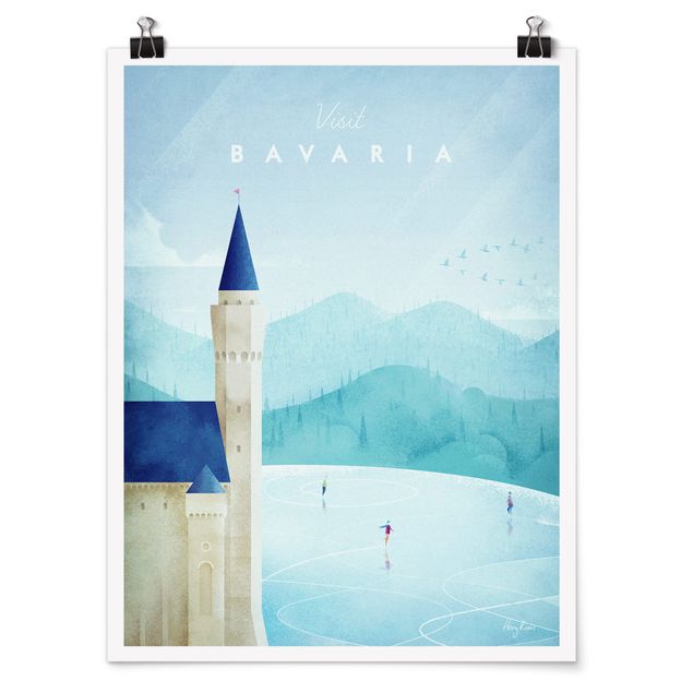 Posters quadros famosos Travel Poster - Bavaria