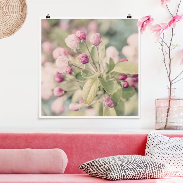 decoraçao cozinha Apple Blossom Bokeh Light Pink