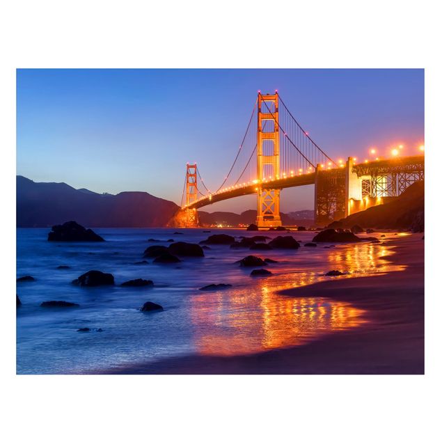 Quadros cidades Golden Gate Bridge At Dusk
