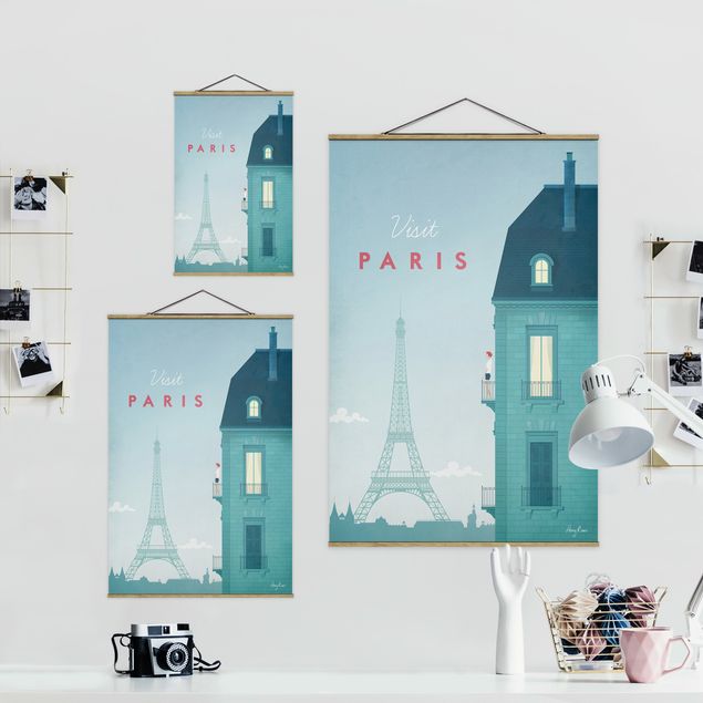 quadros azuis Travel Poster - Paris