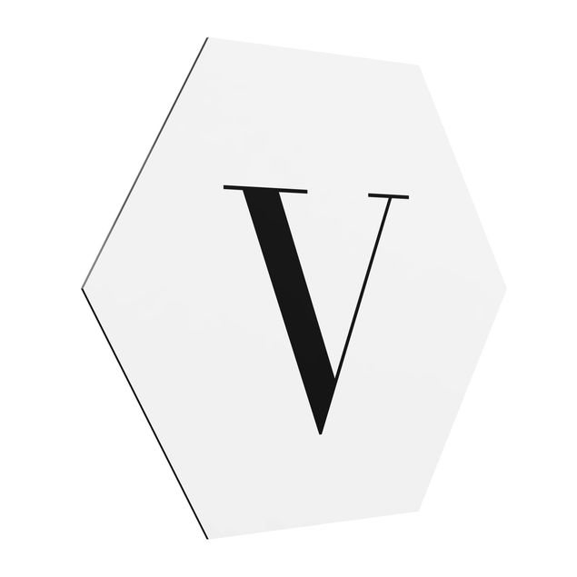 Quadros modernos Letter Serif White V