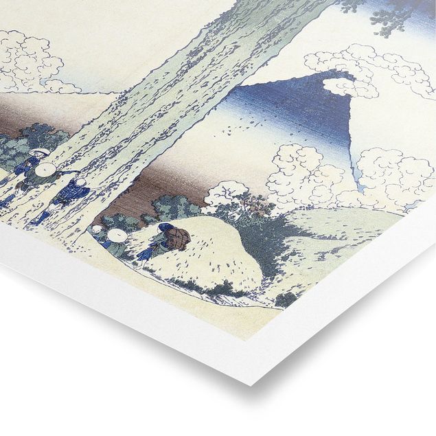 Posters quadros famosos Katsushika Hokusai - Mishima Pass In Kai Province