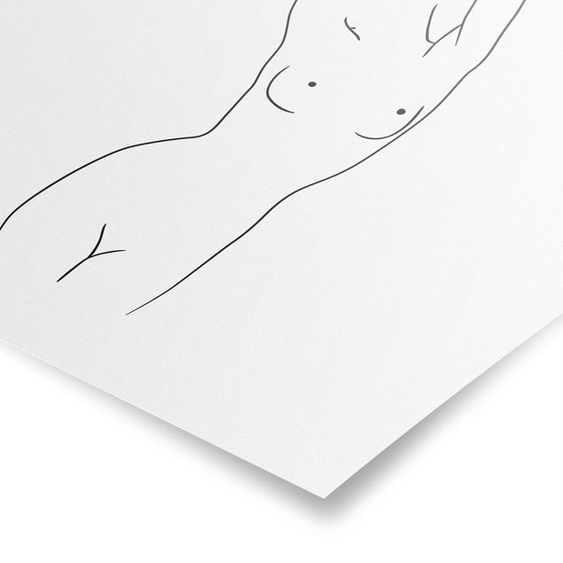 Posters quadros famosos Line Art Nude Black And White
