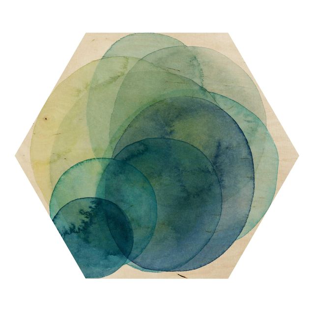 Quadros hexagonais Big Bang - Green
