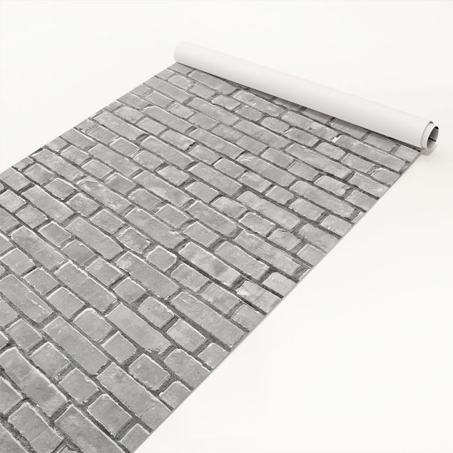 Películas autocolantes imitação pedra Brick Tiles Black