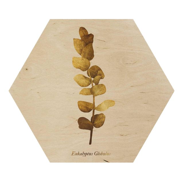 quadro de madeira para parede Gold - Eucalyptus