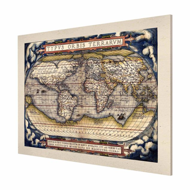 Quadros mapa mundi Historic World Map Typus Orbis Terrarum
