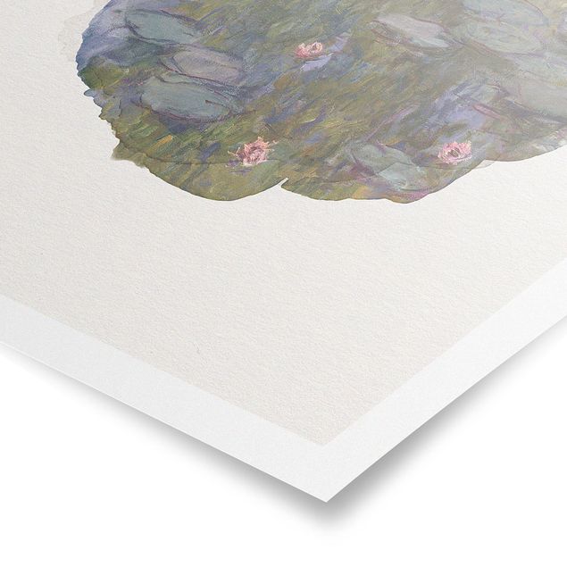 Posters quadros famosos WaterColours - Claude Monet - Water Lilies (Nympheas)